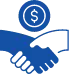 business funding partnership handshake icon representing financial solutions and support for entrepreneurs
