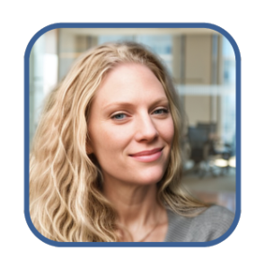 Professional woman smiling in an office setting, representing small business financing and support options.