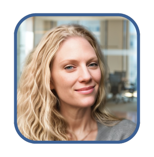 Professional woman smiling in an office setting, representing small business financing and support options.